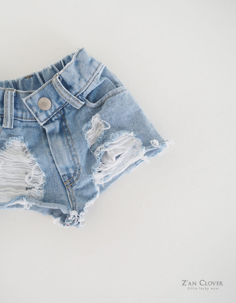 Zan Clover - Korean Children Fashion - #magicofchildhood - Denim Vintage Shorts - 4