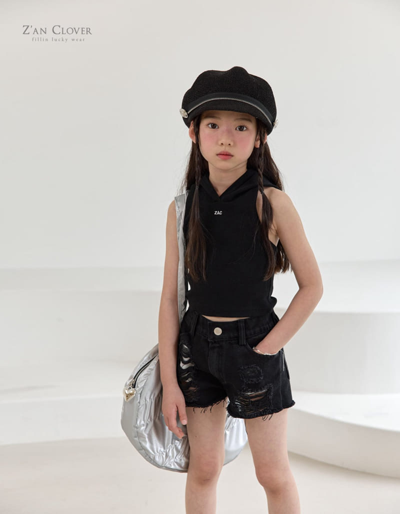 Zan Clover - Korean Children Fashion - #prettylittlegirls - Denim Vintage Shorts - 9