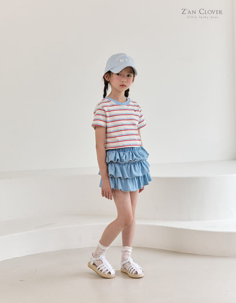 Zan Clover - Korean Children Fashion - #prettylittlegirls - Denim Kan Kan Skirt - 5