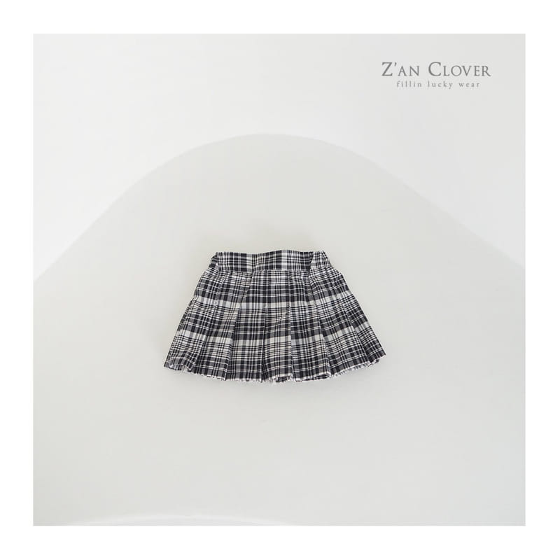 Zan Clover - Korean Children Fashion - #prettylittlegirls - Mono Check Pleats Skirt - 2