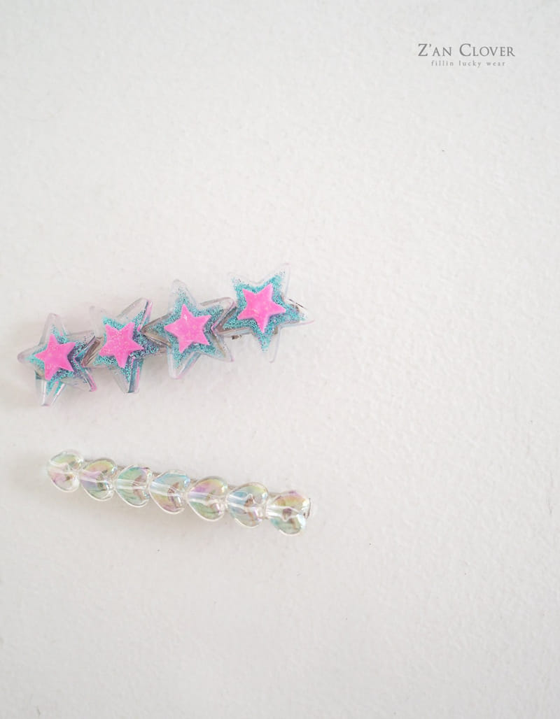 Zan Clover - Korean Children Fashion - #stylishchildhood - Star Heart Hair Clip - 5