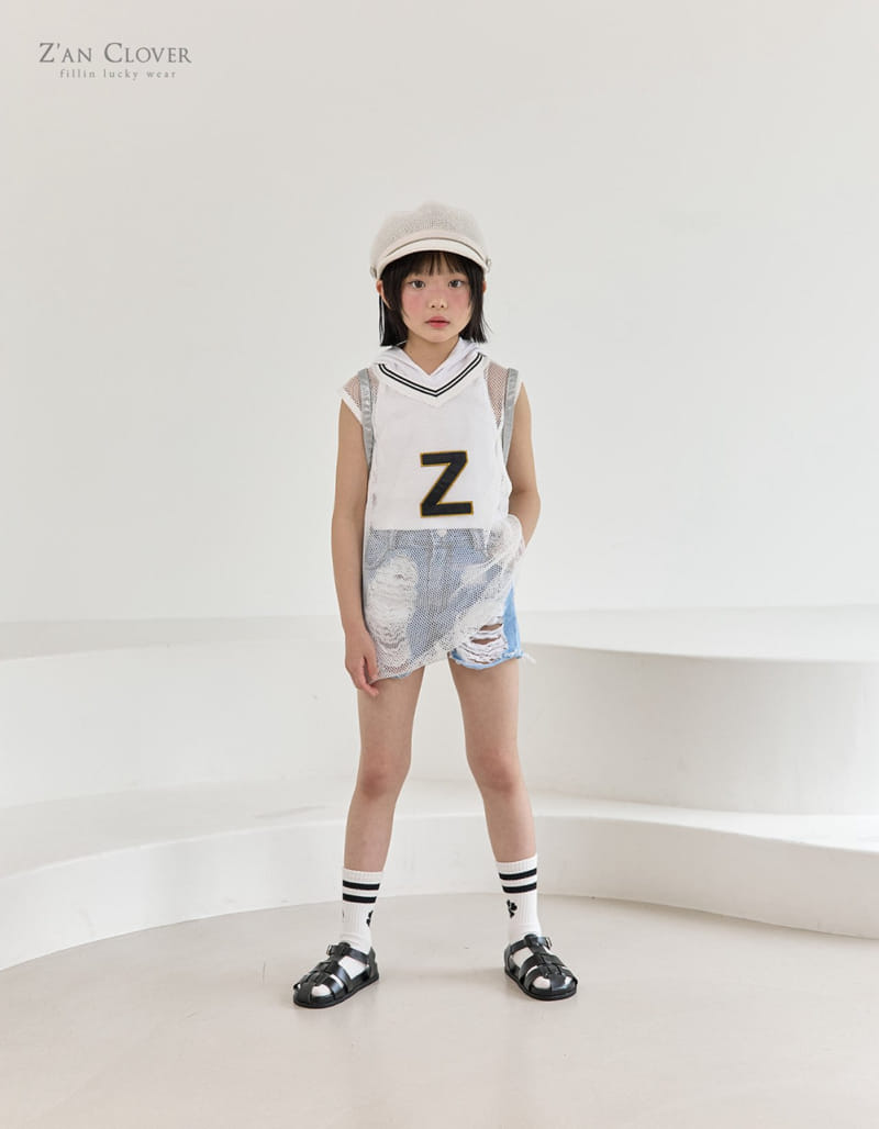 Zan Clover - Korean Children Fashion - #stylishchildhood - Z Mesh Sleeveless Tee - 5