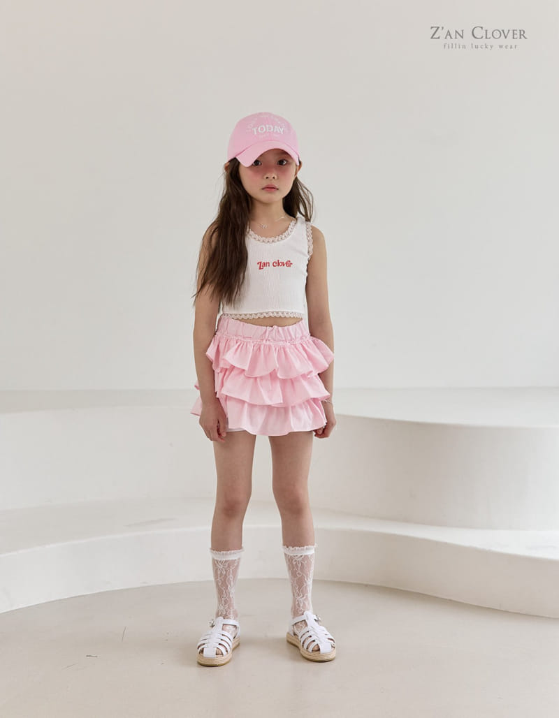 Zan Clover - Korean Children Fashion - #stylishchildhood - Rib Frill Top  - 3