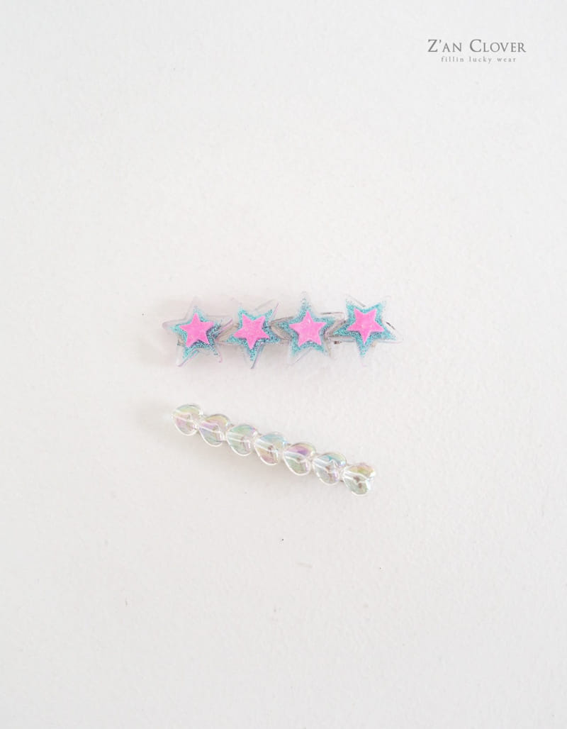 Zan Clover - Korean Children Fashion - #todddlerfashion - Star Heart Hair Clip - 4