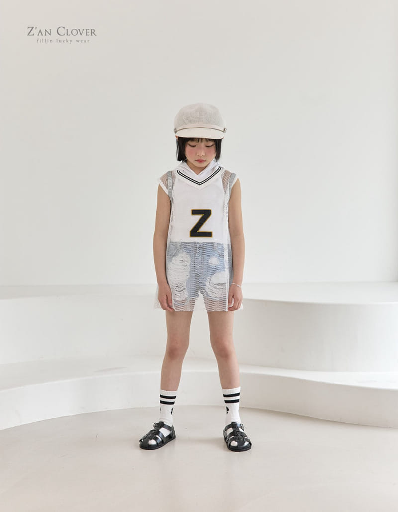 Zan Clover - Korean Children Fashion - #todddlerfashion - Z Mesh Sleeveless Tee - 4