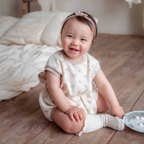 1 Gram - Korean Baby Fashion - #babyoutfit - April Frill Body Suit