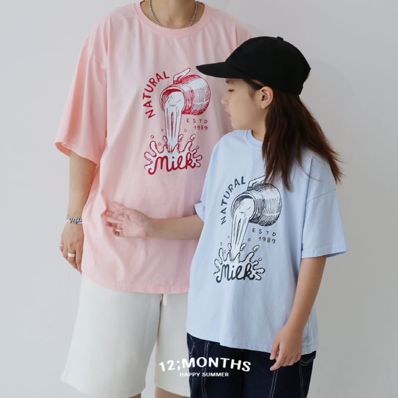 12 Month - Korean Children Fashion - #discoveringself - Milk Tee with Mom - 8