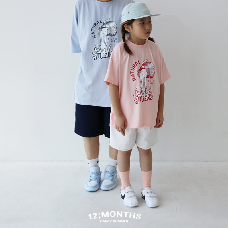 12 Month - Korean Children Fashion - #kidsshorts - Milk Tee with Mom - 10