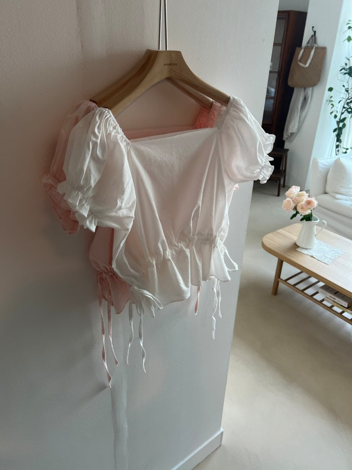 Afarrier - Korean Women Fashion - #womensfashion - Frill Ribbon Blouse - 9