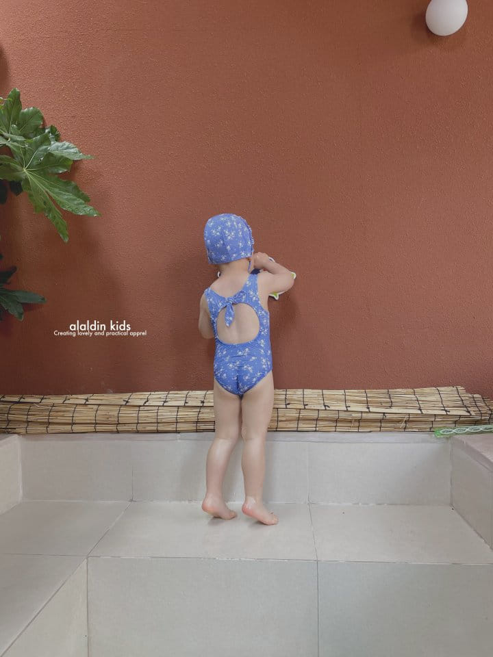 Aladin - Korean Children Fashion - #discoveringself - Back Reversal Swim Wear With Hat - 5