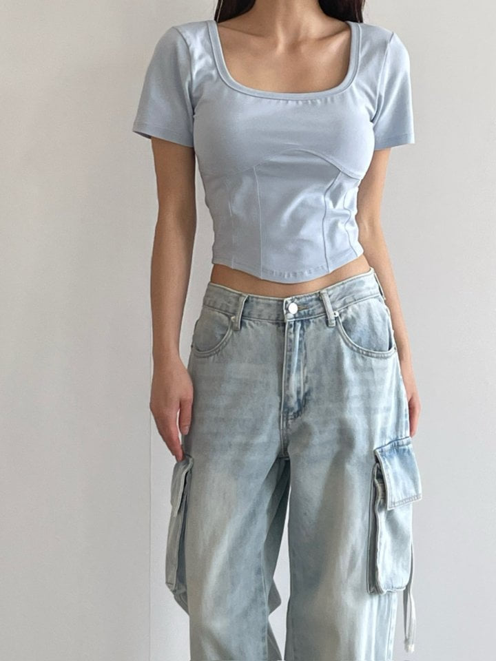 Another Avenue - Korean Women Fashion - #momslook - Ice Cargo Denim Pants - 6