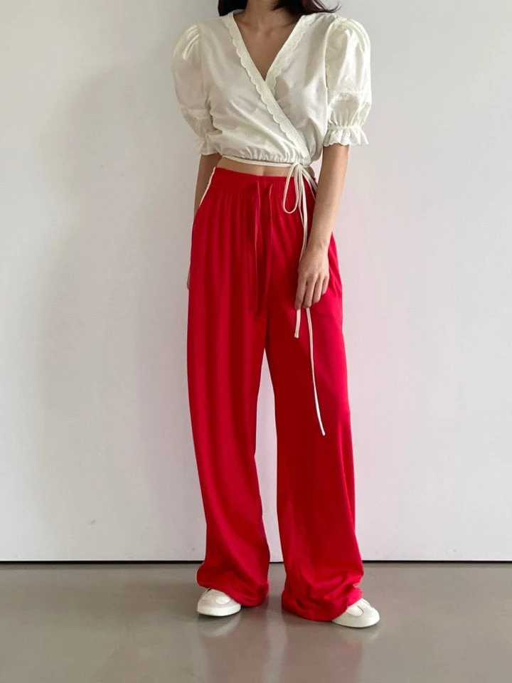 Another Avenue - Korean Women Fashion - #momslook - Free Three Lines Pants - 2