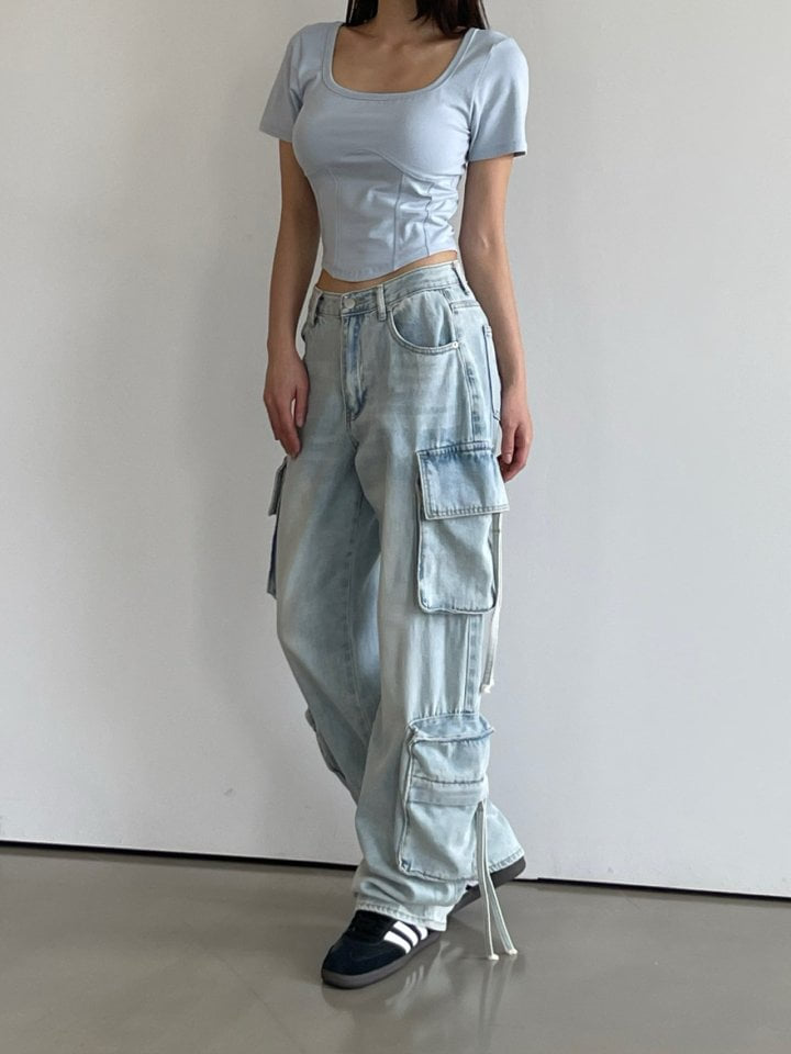 Another Avenue - Korean Women Fashion - #shopsmall - Ice Cargo Denim Pants