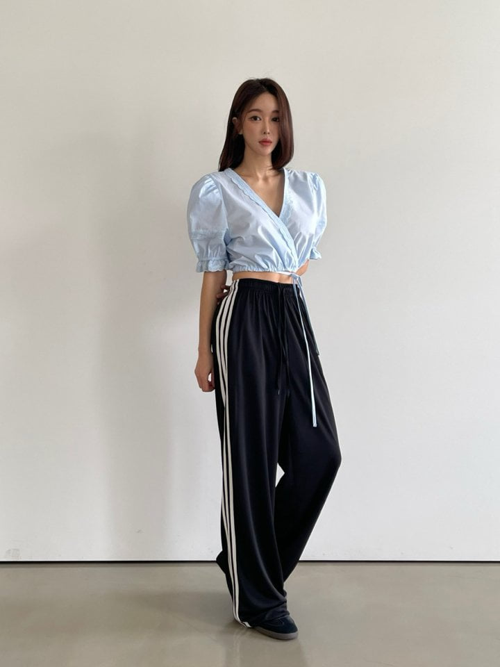 Another Avenue - Korean Women Fashion - #womensfashion - Crop Wrap Blouse - 7