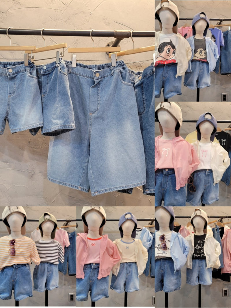 Atree - Korean Children Fashion - #designkidswear - Denim Shorts With Mom