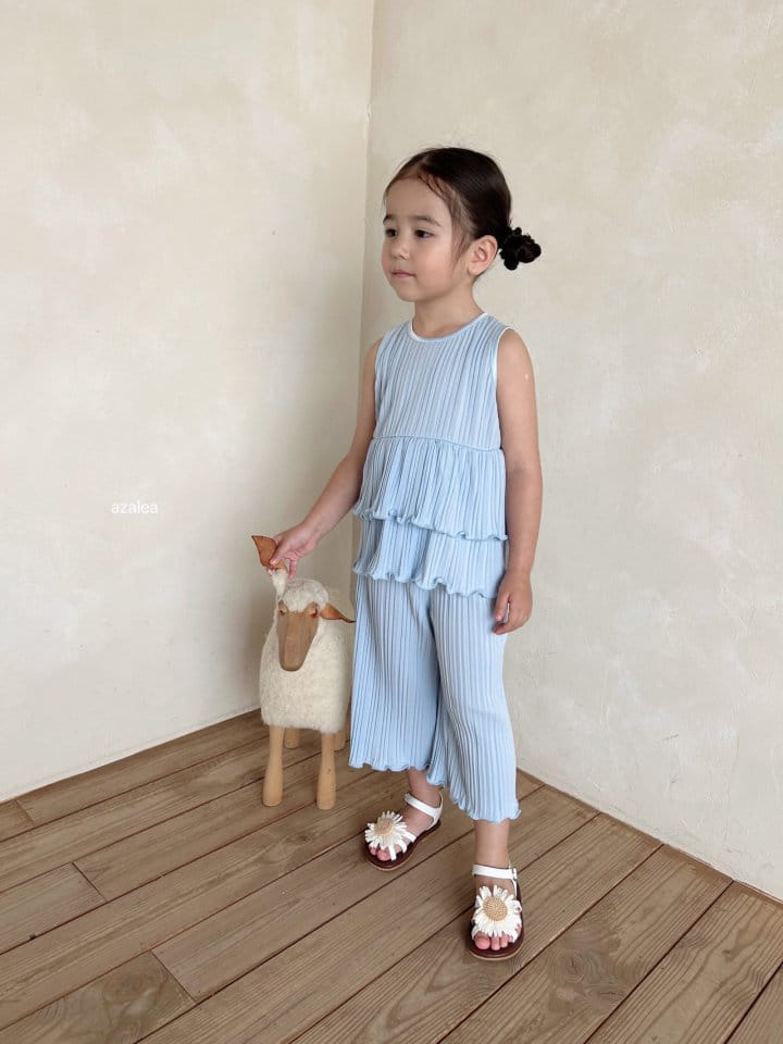 Azalea - Korean Children Fashion - #designkidswear - Pleats Kan Kan Top Bottom Set - 6