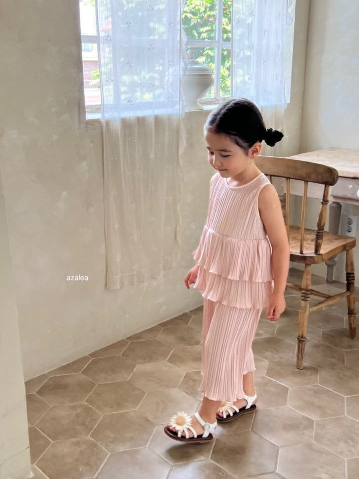 Azalea - Korean Children Fashion - #discoveringself - Pleats Kan Kan Top Bottom Set - 7