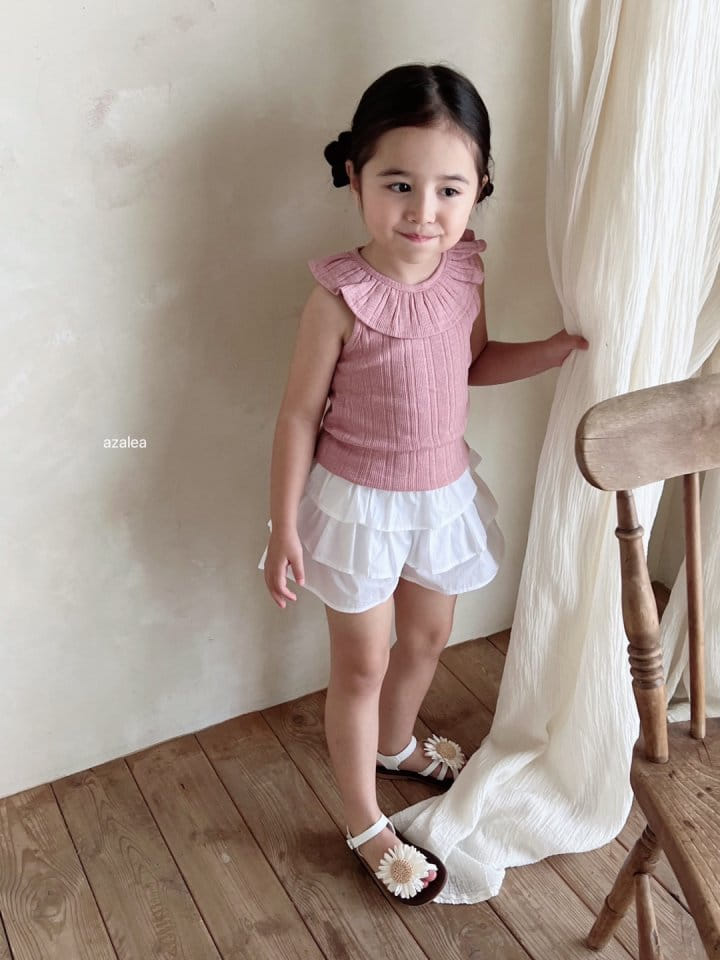 Azalea - Korean Children Fashion - #prettylittlegirls - Eyelet Sleeveless Tee - 11