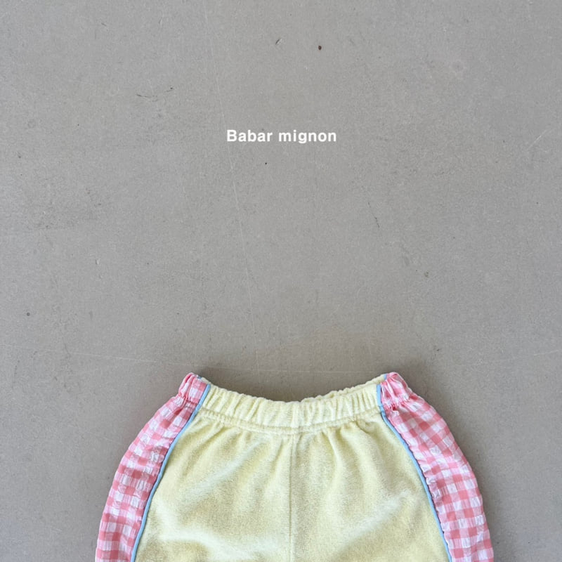 Babar Mignon - Korean Children Fashion - #Kfashion4kids - Check Terry Shorts - 12