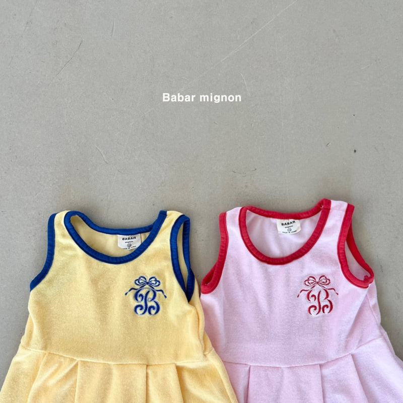 Babar Mignon - Korean Children Fashion - #kidzfashiontrend - Embroidery Sleeveless One-piece - 4