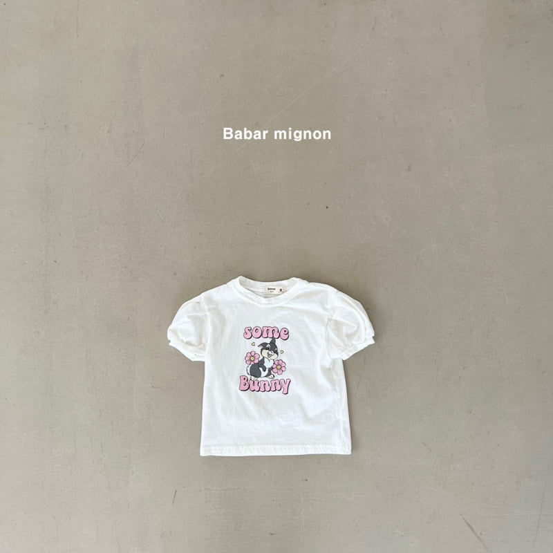 Babar Mignon - Korean Children Fashion - #childofig - Bunny Puff Tee - 5