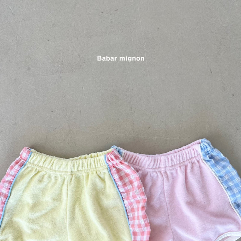 Babar Mignon - Korean Children Fashion - #stylishchildhood - Check Terry Shorts - 4