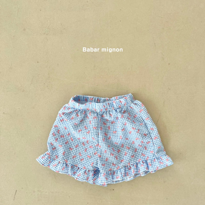 Babar Mignon - Korean Children Fashion - #childofig - Check Ribbon Shorts - 10