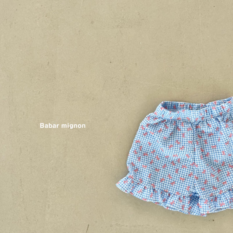 Babar Mignon - Korean Children Fashion - #childofig - Check Ribbon Shorts - 11