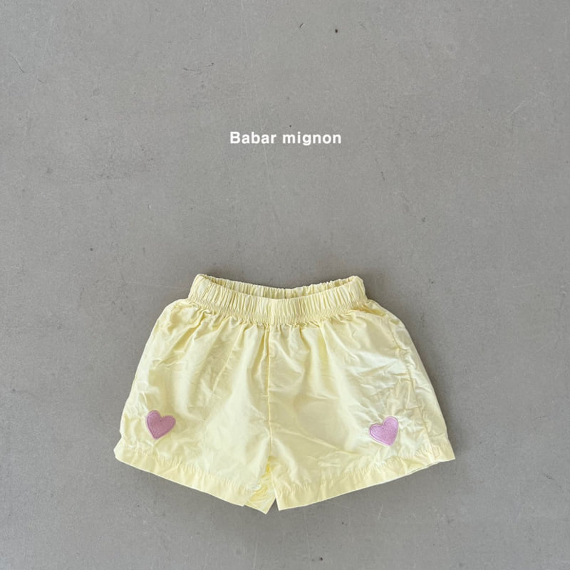 Babar Mignon - Korean Children Fashion - #childofig - Heart Embroidery Shorts - 6