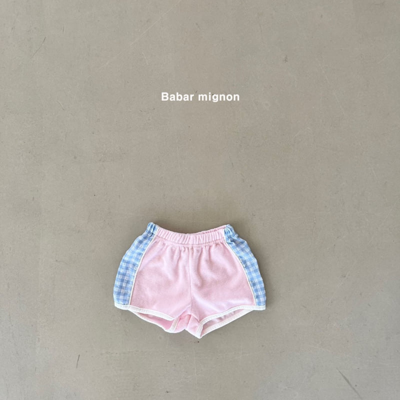 Babar Mignon - Korean Children Fashion - #childrensboutique - Check Terry Shorts - 5