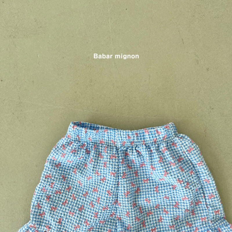 Babar Mignon - Korean Children Fashion - #childrensboutique - Check Ribbon Shorts - 12