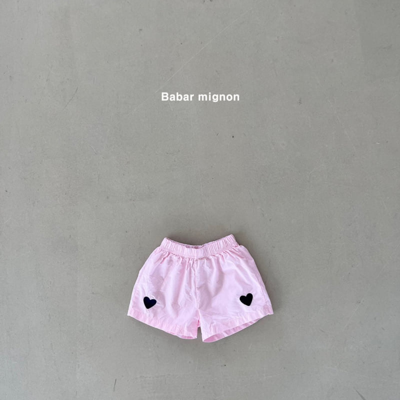 Babar Mignon - Korean Children Fashion - #childrensboutique - Heart Embroidery Shorts - 8