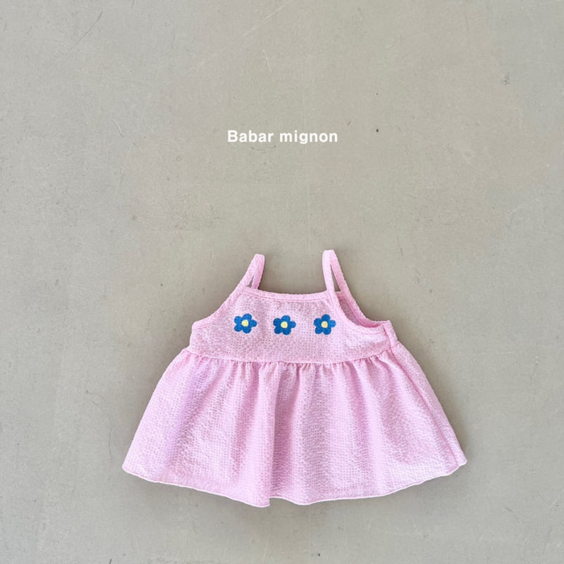 Babar Mignon - Korean Children Fashion - #childrensboutique - Flower Sleeveless Blouse - 6