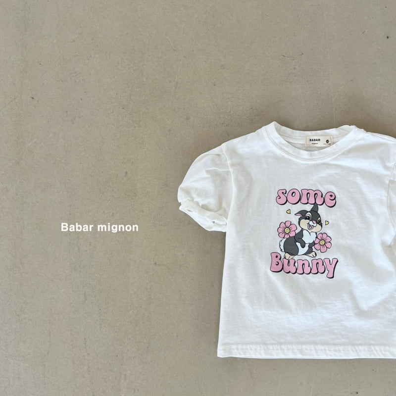 Babar Mignon - Korean Children Fashion - #designkidswear - Bunny Puff Tee - 7