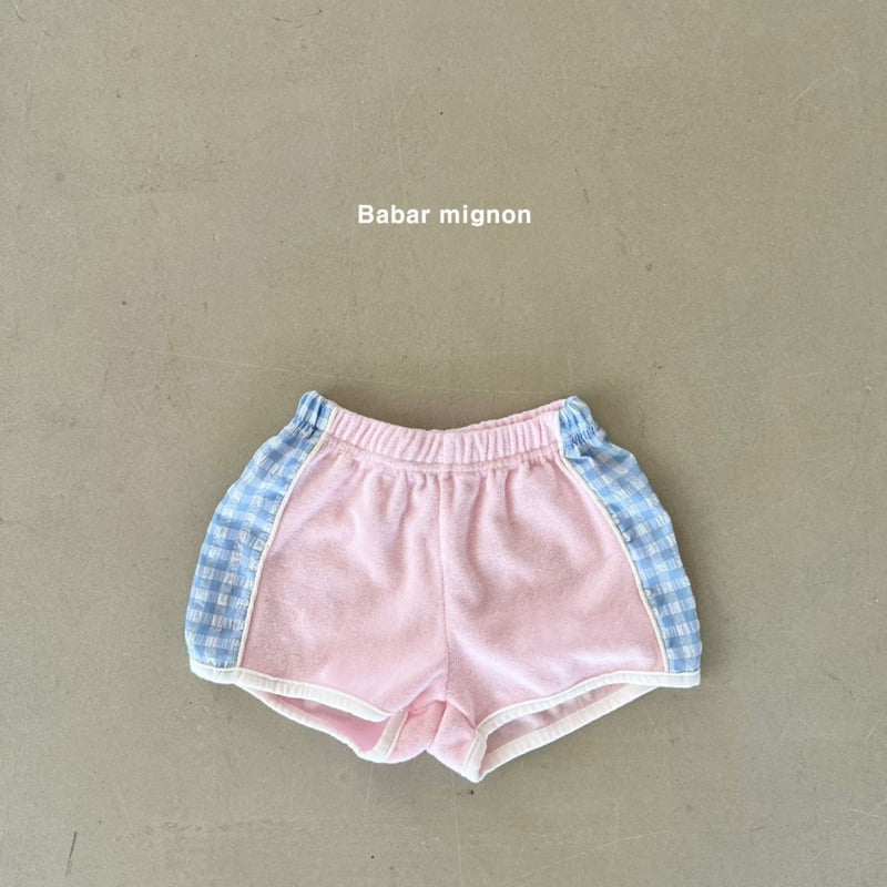 Babar Mignon - Korean Children Fashion - #designkidswear - Check Terry Shorts - 6