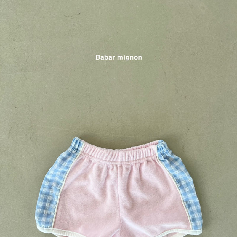 Babar Mignon - Korean Children Fashion - #fashionkids - Check Terry Shorts - 8