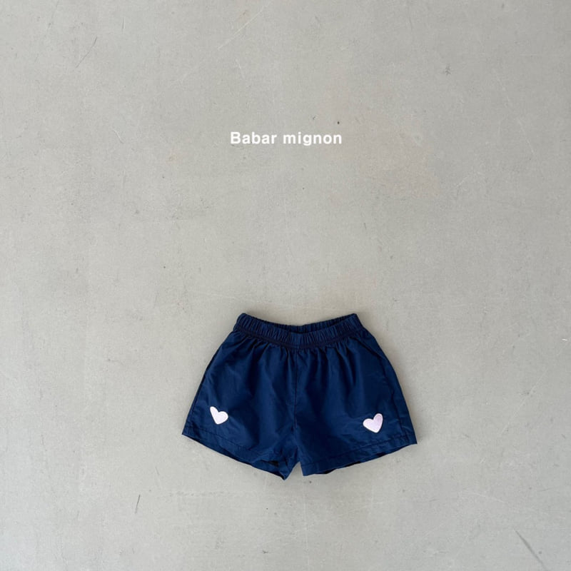 Babar Mignon - Korean Children Fashion - #fashionkids - Heart Embroidery Shorts - 11