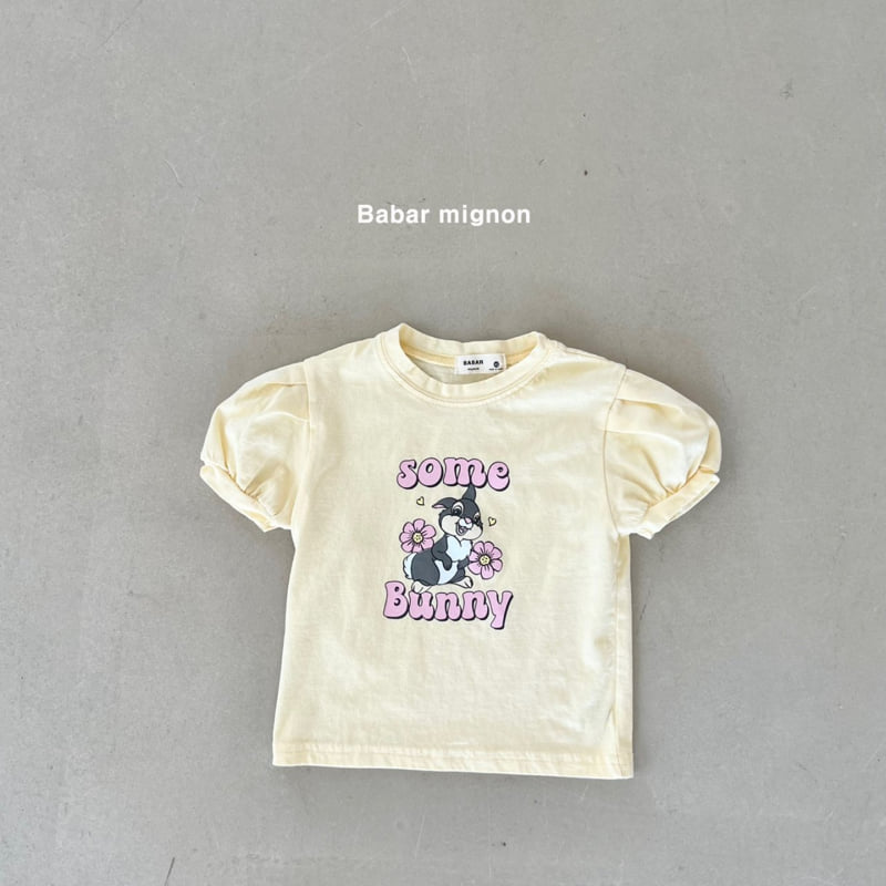 Babar Mignon - Korean Children Fashion - #kidsshorts - Bunny Puff Tee - 10