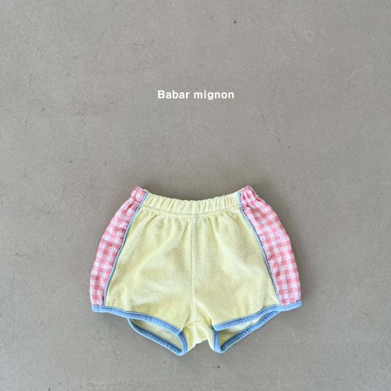 Babar Mignon - Korean Children Fashion - #kidsstore - Check Terry Shorts - 10