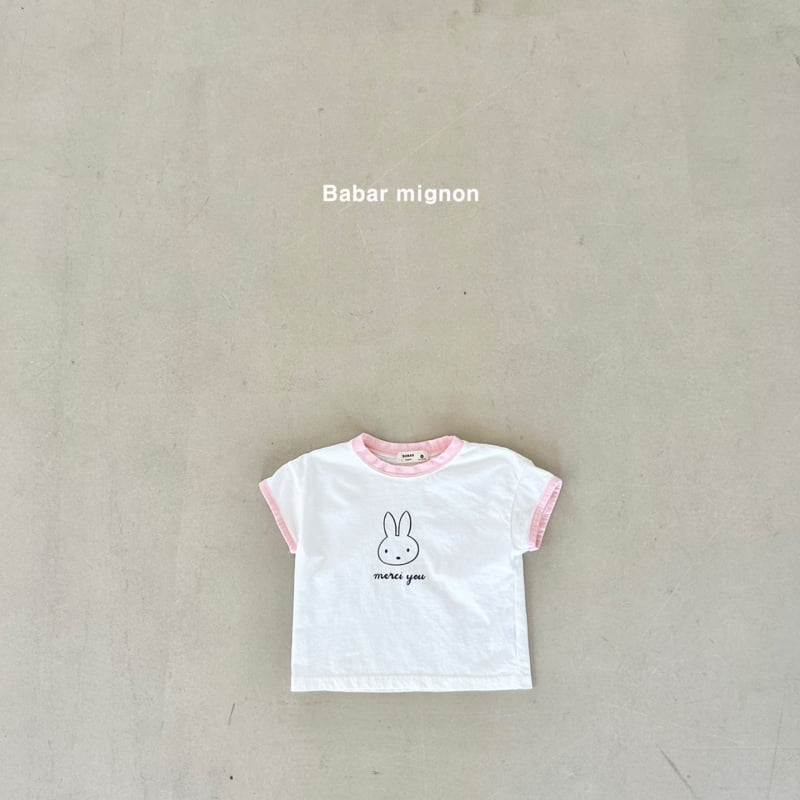 Babar Mignon - Korean Children Fashion - #kidzfashiontrend - Colored Rabbit Tee - 5