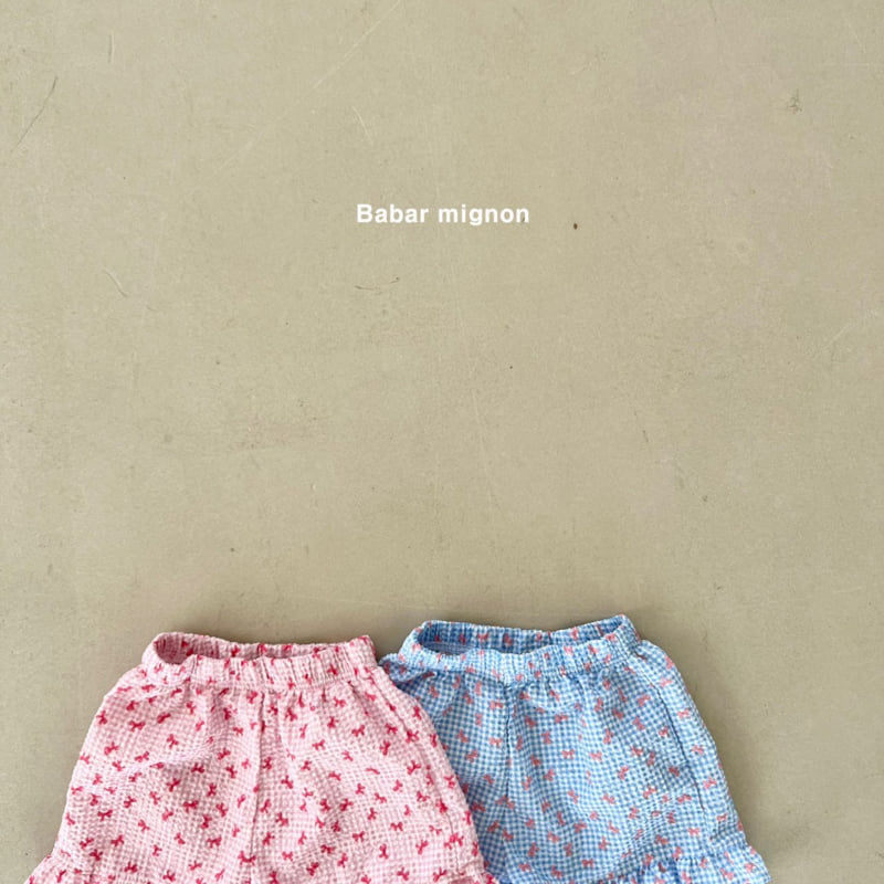 Babar Mignon - Korean Children Fashion - #kidsstore - Check Ribbon Shorts - 4