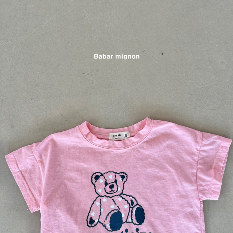 Babar Mignon - Korean Children Fashion - #littlefashionista - Bear Heart Tee - 12