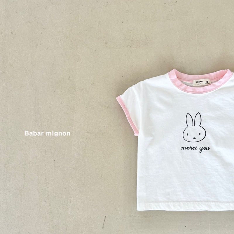 Babar Mignon - Korean Children Fashion - #littlefashionista - Colored Rabbit Tee - 7