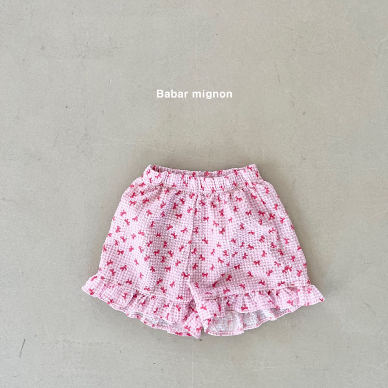 Babar Mignon - Korean Children Fashion - #littlefashionista - Check Ribbon Shorts - 6