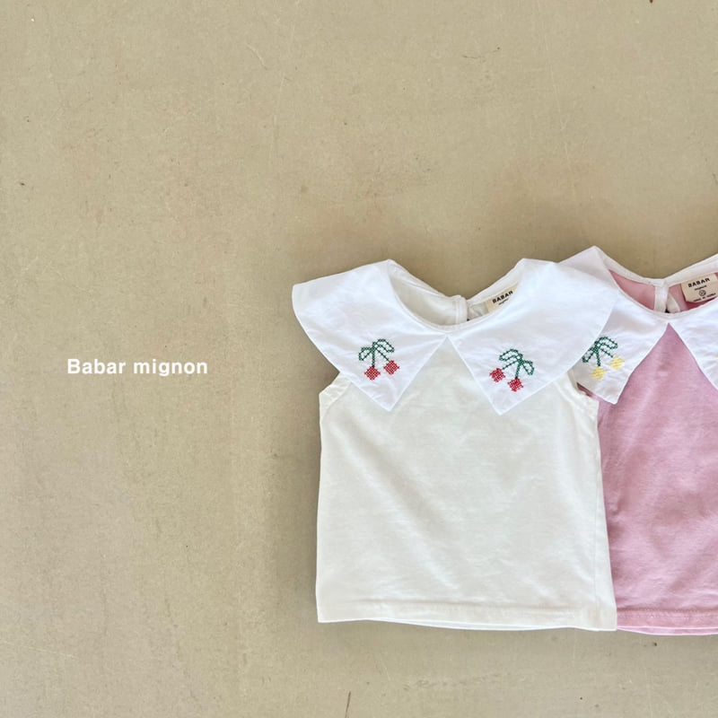 Babar Mignon - Korean Children Fashion - #Kfashion4kids - Cherry Embroidery Sleeveless Top - 4