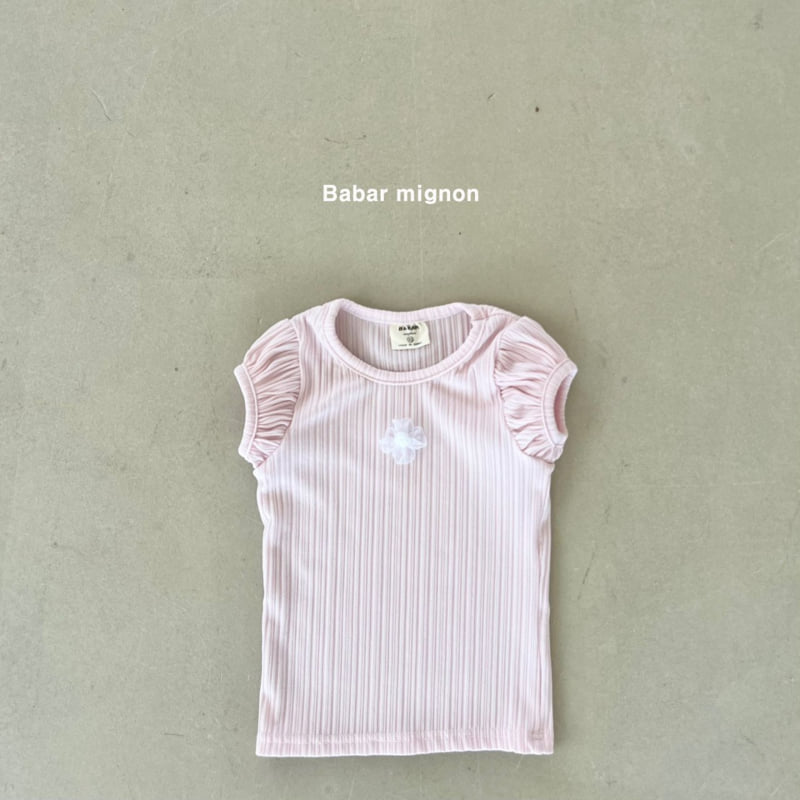 Babar Mignon - Korean Children Fashion - #magicofchildhood - Rib Flower Sleeveless Top - 11