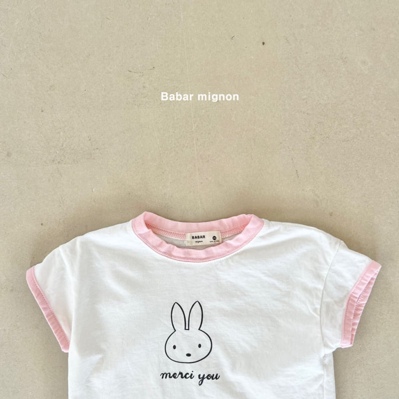 Babar Mignon - Korean Children Fashion - #magicofchildhood - Colored Rabbit Tee - 8