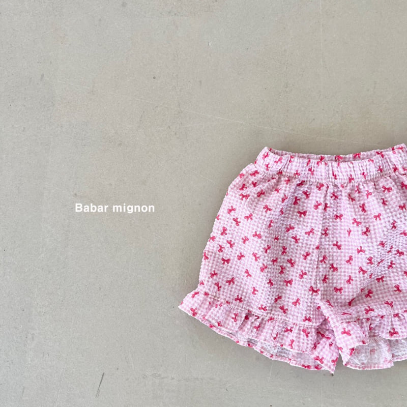 Babar Mignon - Korean Children Fashion - #magicofchildhood - Check Ribbon Shorts - 7