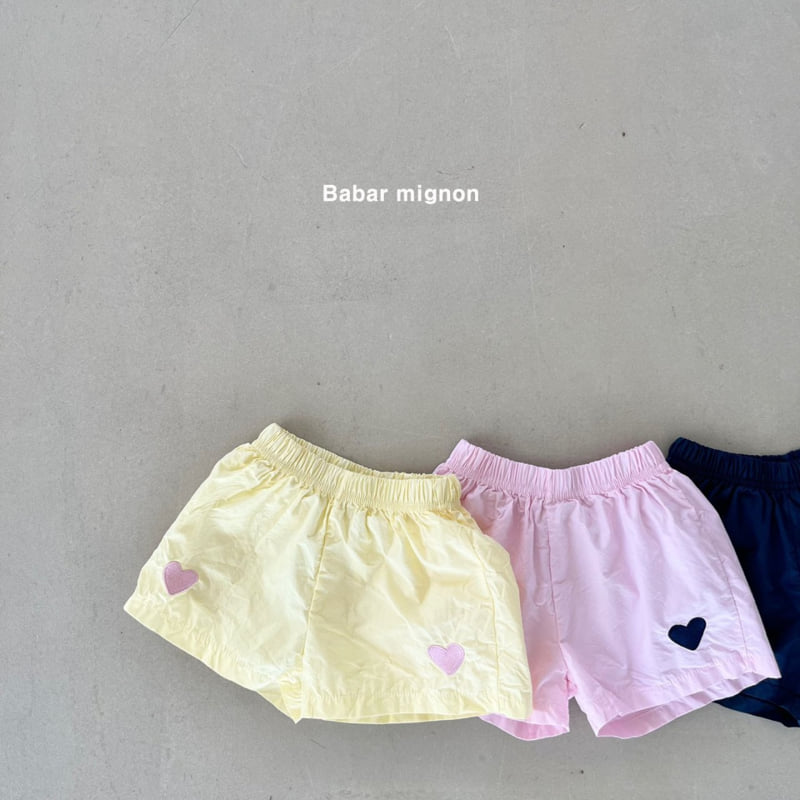 Babar Mignon - Korean Children Fashion - #magicofchildhood - Heart Embroidery Shorts - 3