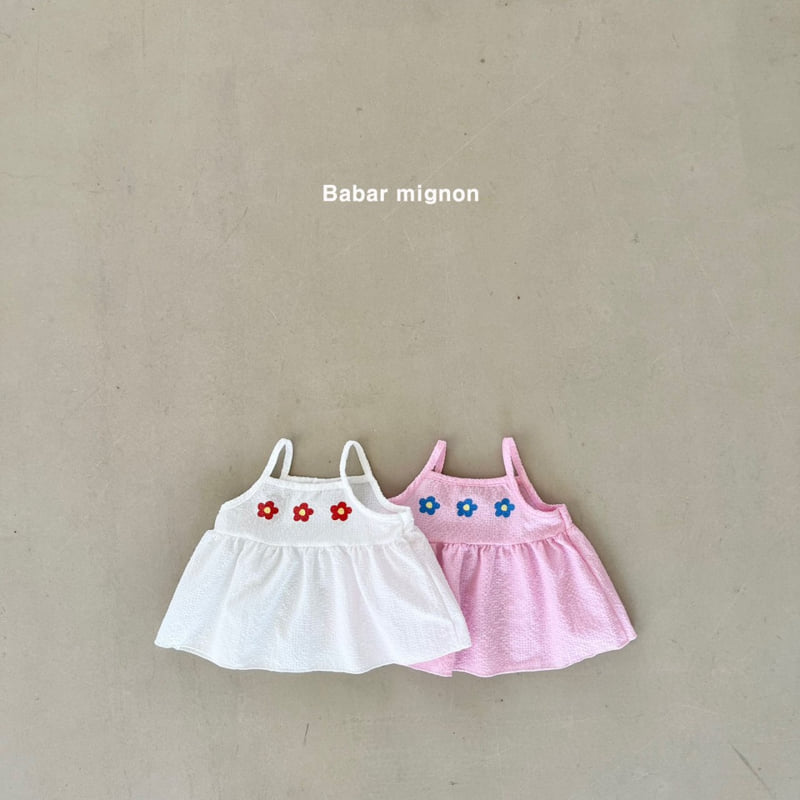 Babar Mignon - Korean Children Fashion - #magicofchildhood - Flower Sleeveless Blouse